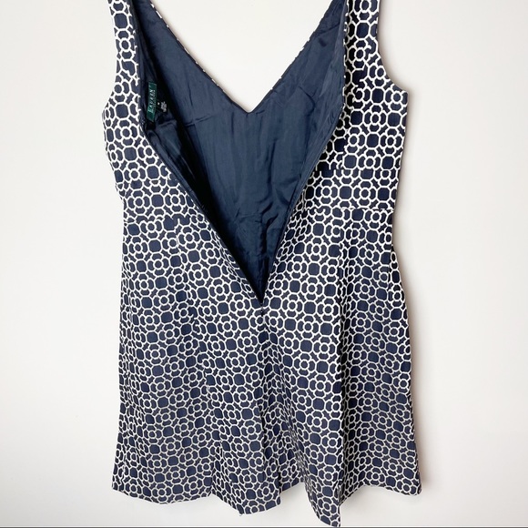 Lauren Ralph Lauren metallic geometric print cocktail dress - like new! - Picture 4 of 9